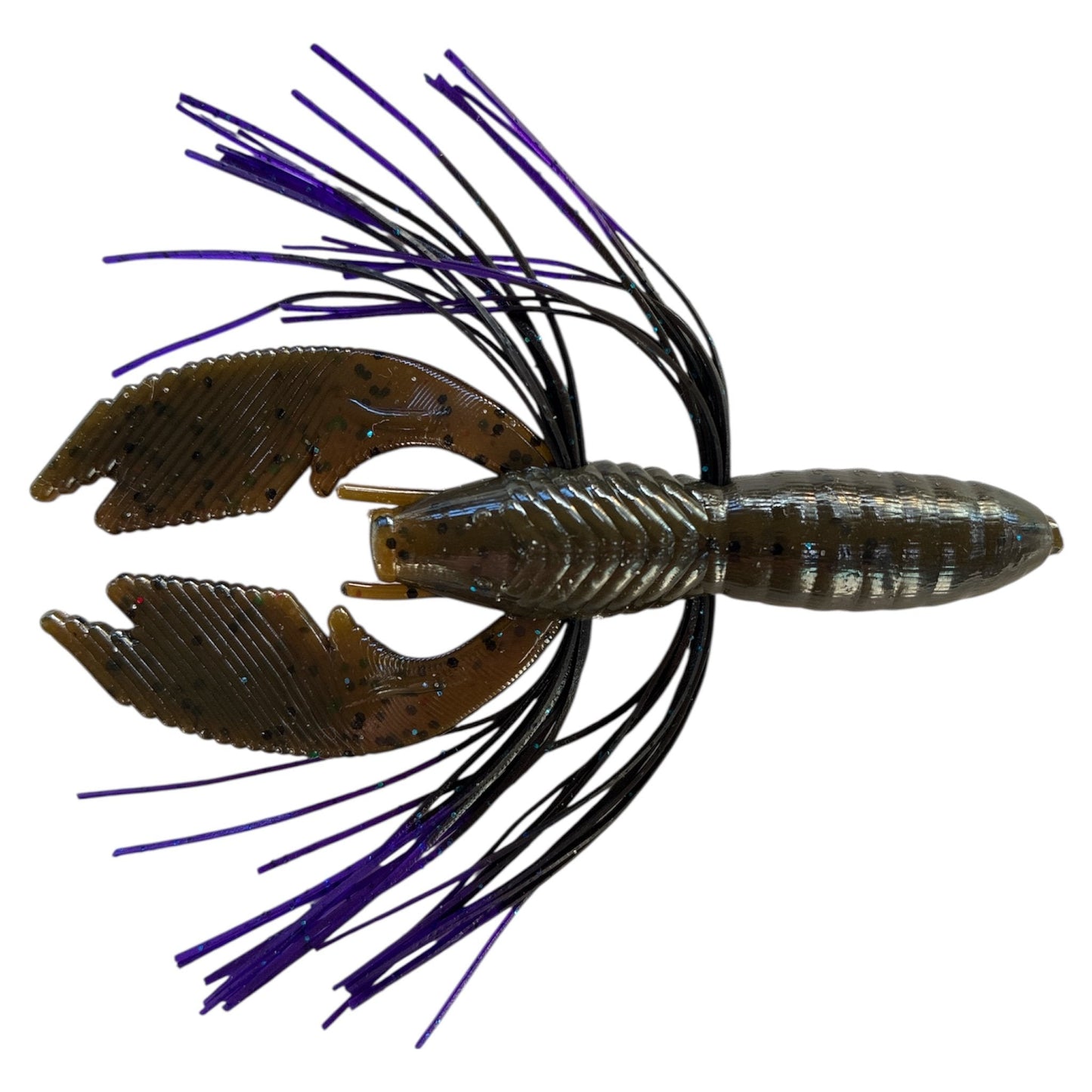 Rattl'n Hybrid Craw - Green Pumpkin Junebug - Purple Tip
