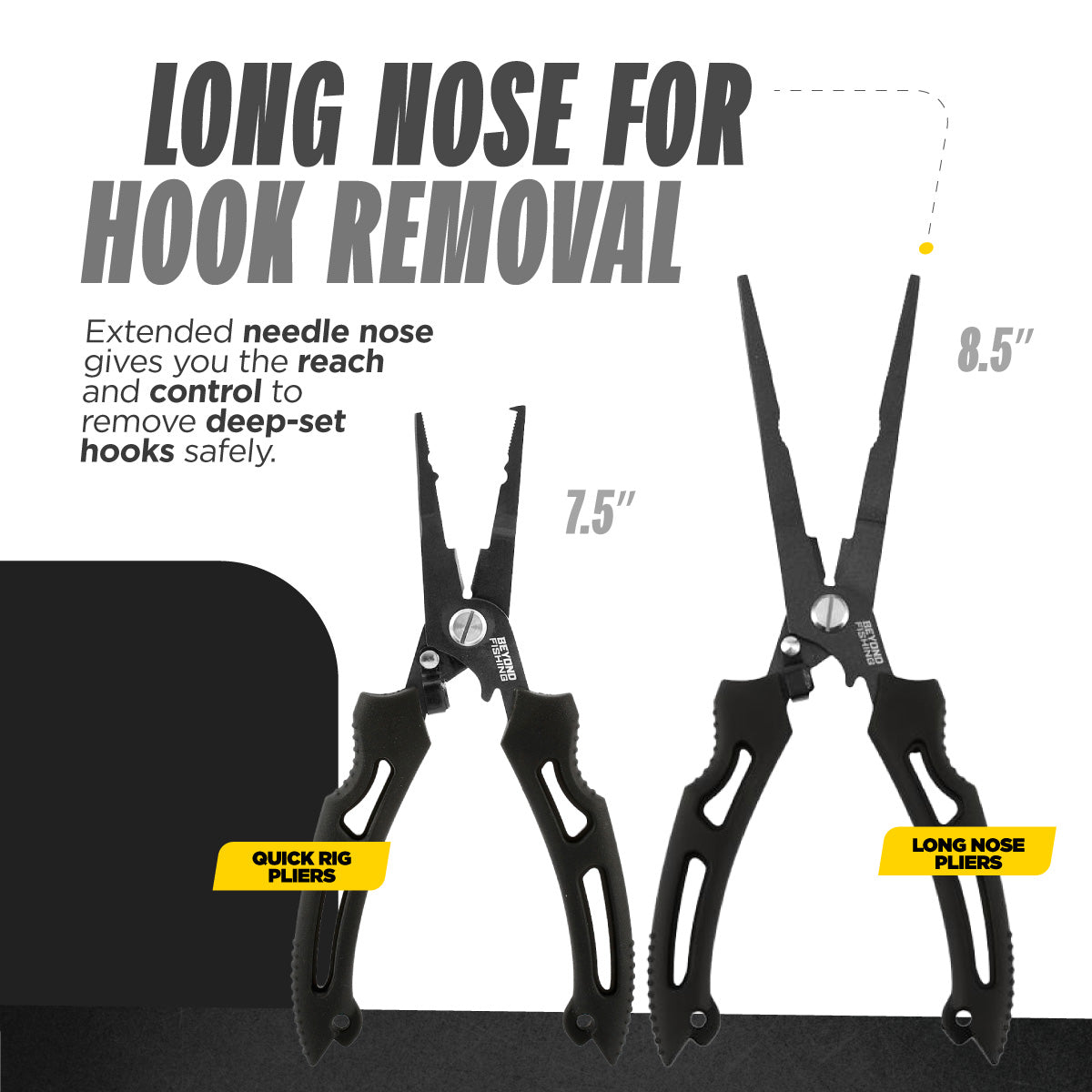 Beyond Fishing 8.5” Long Nose Fishing Pliers