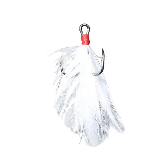 Twisted Treble Hooks Feathered