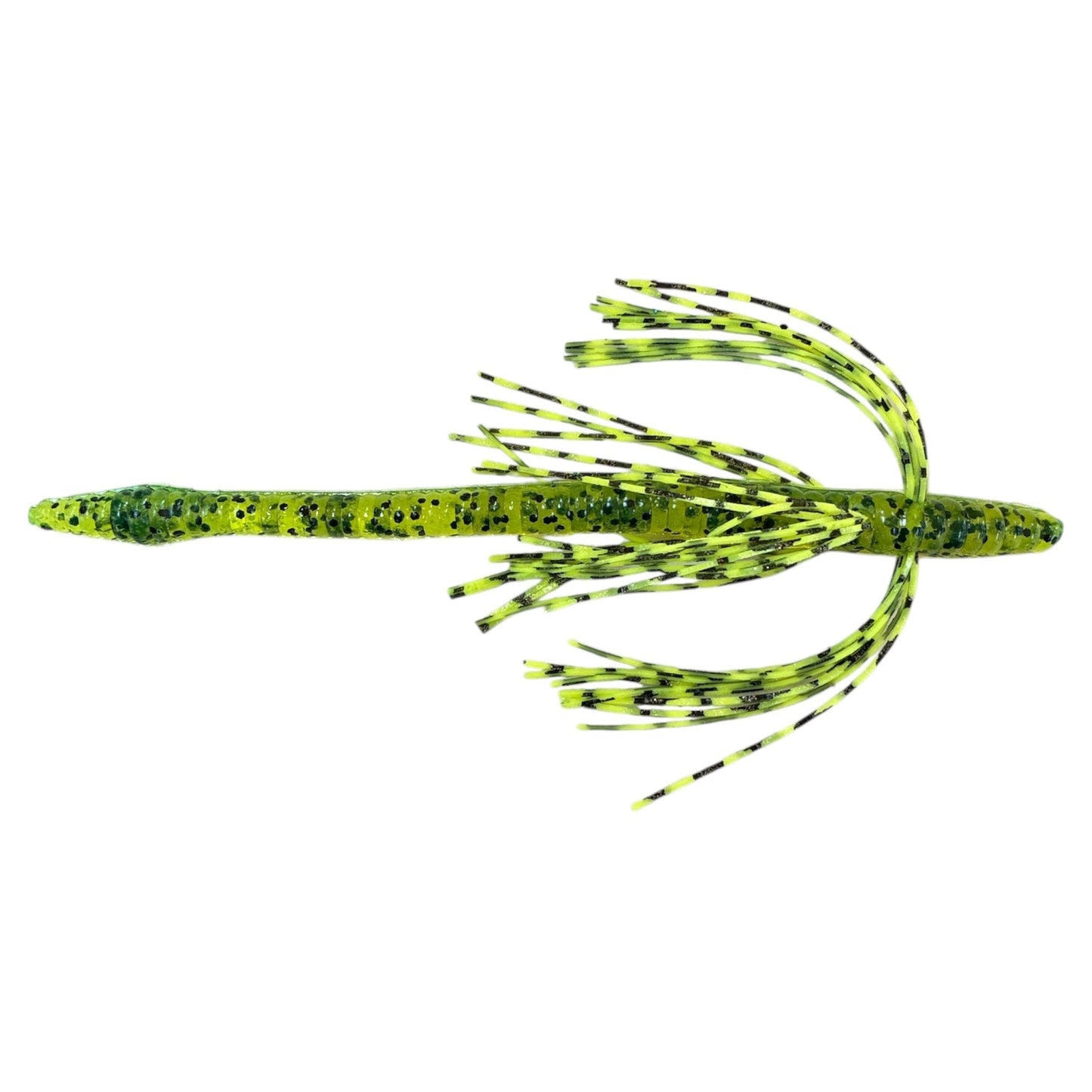Rattl'n Finesse Worm 4" - Chartreuse Pepper - Chartreuse Tiger