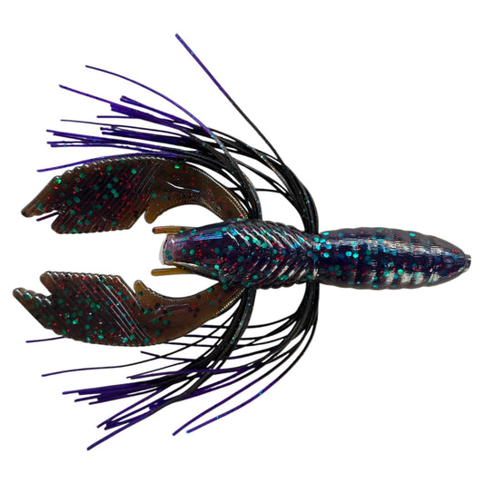 Rattl'n Hybrid Craw - Green Pumpkin Junebug - Purple Tip